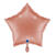 NEU Folienballon Stern, ca. 42x40cm, unifarben, ros-gold - Ros-Gold