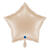 NEU Folienballon Stern, ca. 42x40cm, unifarben, creme - Creme