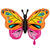 NEU Folienballon Farbenfroher Schmetterling, bunt, 75x46cm