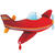 NEU Folienballon Red Airplane Flugzeug, 88x56cm
