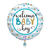 NEU Folienballon Welcome Baby Boy Stripes, blau, 35cm