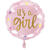 NEU Folienballon It's a Girl Sterne und Wolken, rosa, 35cm