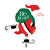NEU Folienballon Weihnachten Skating Santa, 77x80cm