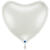 NEU Folienballon Riesen-Herzballon XXL, ca. 75x70cm, unifarben, wei