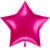 NEU Folienballon Riesen-Sternballon XXL, ca. 86x81cm, unifarben, magenta - Magenta
