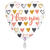 NEU Folienballon Herz I Love You Ros-Gold, 36x36cm