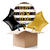 NEU Ballongre Happy New Year Konfetti, schwarz-wei, 35cm, 3 Ballons