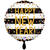 NEU Folienballon Happy New Year Konfetti, schwarz-wei, 35cm