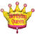 NEU Folienballon Birthday Queen Krone, 75x58cm