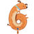 NEU Folienballon Groe Zahl mit Tiermotiv, Zahl 6, Hund, ca. 90cm Hhe - Zahl 6 - Hund