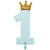 NEU Folienballon My first Birthday Prinz, Zahl 1 mit Krone, blau, 42x102cm