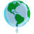 NEU Folienballon Planet Erde, 38cm