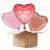 NEU Ballongre Herz Ich Liebe Dich, rosa, 36x36cm, 3 Ballons