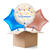 NEU Ballongre Herzlich Willkommen Konfetti, bunt, 35cm, 3 Ballons
