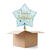 NEU Ballongre Baby-Blue Happy Birthday, blau, 42x40cm, 1 Ballon