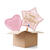 NEU Ballongre Baby-Pink Happy Birthday, rosa, 42x40cm, 2 Ballons