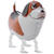 NEU Folienballon Airwalker Bobby der Hund, braun-wei, 53x39cm