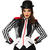 SALE Damen-Kostüm Jacke Pantomime, schwarz-weiß, Gr. 38