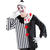SALE Herren-Kostüm Horrorclown, schwarz-weiß, Gr. M