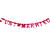 SALE Girlande Just Married, rot, 150 cm