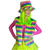 Kostüm-Komplett-Set Plüsch Hippie Rainbow, 3-tlg Bild 3