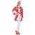 Damen-Kostüm Karnevalsjacke Rot/Weiß, Gr. 44 - Größe 44