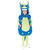 Kinder-Kostüm Weste Monster blau, Gr. 104-110