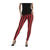 Leggings gestreift, schwarz-rot, Gre S-M