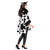 Damen-Kost�m Kuh-Poncho, schwarz-wei�, mit Pl�sch-Kragen und -�rmeln, Einheitsgr��e Bild 3