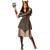 Damen-Kostüm Wikingerin, 2-lagiges Kleid mit Fell-Überwurf, Gürtel und Armstulpen Gr. 34-36 - Größe 34-36