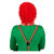 Perücke Unisex Clown aus Wolle, rot - mit Haarnetz Bild 3