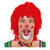 Perücke Unisex Clown aus Wolle, rot - mit Haarnetz Bild 2