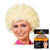 Perücke Unisex Clown, Afro Hair, kleine Locken, blond - mit Haarnetz
