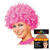 Perücke Unisex Clown, Afro Hair, kleine Locken, pink - mit Haarnetz
