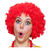 Perücke Unisex Clown, Afro Hair, kleine Locken, rot