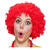 Percke Unisex Clown, Afro Hair, kleine Locken, rot