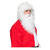 Percke Herren Nikolaus Weihnachtsmann, Set Percke und Bart, Premium, wei - mit Haarnetz Bild 4