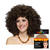 Percke Unisex Super-Riesen-Afro Locken meliert, Havana, braun - mit Haarnetz