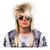 Percke Damen 80er Punk Rock Diva, Hard Rock, meliert, braun-blond