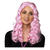 Perücke Damen Langhaar Mittelscheitel leicht gelockt, rosa -mit Haarnetz Bild 2
