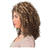 Perücke Damen Mini-Locken Afro mit blonden Strähnen, braun -mit Haarnetz Bild 4