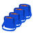 NEU Sparpack Wurfbeutel blau mit Futterstoff, 36x34cm, 71cm Trger, mit 2 Staufchern und breitem Trageriemen, 12 Stck