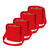 NEU Sparpack Wurfbeutel rot mit Futterstoff, 36x34cm, 77cm Trger, mit 2 Staufchern und breitem Trageriemen, 12 Stck