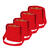 NEU Sparpack Wurfbeutel rot mit Futterstoff, 36x34cm, 71cm Trger, mit 2 Staufchern und breitem Trageriemen, 12 Stck