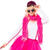 Pl�sch-Boa / Fransen-Schal, pink