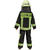 NEU Kinder-Kostüm Feuerwehr, zweiteiliges Feuerwehrkostüm, schwarz, Gr. 104 Bild 2