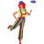 Damen-Kostüm Clown Latzhose bunt, Gr. 40-42 - Größe 40-42