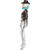 Damen-Kost�m Glitzer-Hose, silber mit Holographie-Muster, Gr. S-M Bild 3