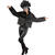 Damen-Kost�m Felljacke schwarz / Rabe, langer Flor mit silbernem Lurex, Gr. S-M Bild 2