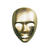 SALE Qualitäts-Maske volles Gesicht Textil, gold